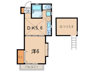 コーポサンルームの物件間取画像